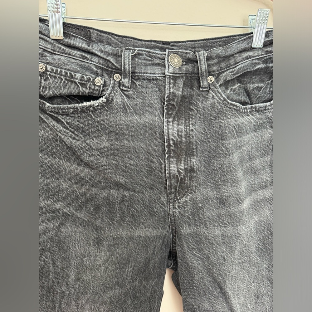 American eagle baggy straight leg jeans black distressed - Picture 8 of 10